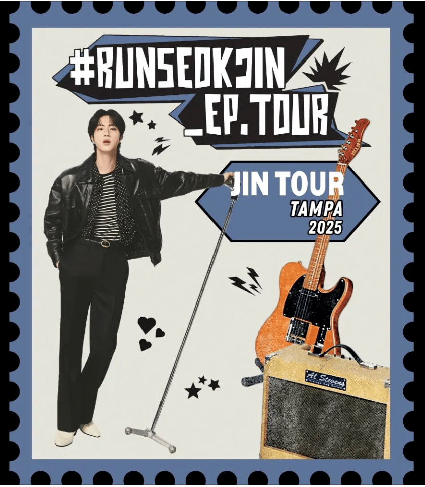 Bangtan Jin Tour Stickers | RunSeokjin Ep_Tour Waterproof